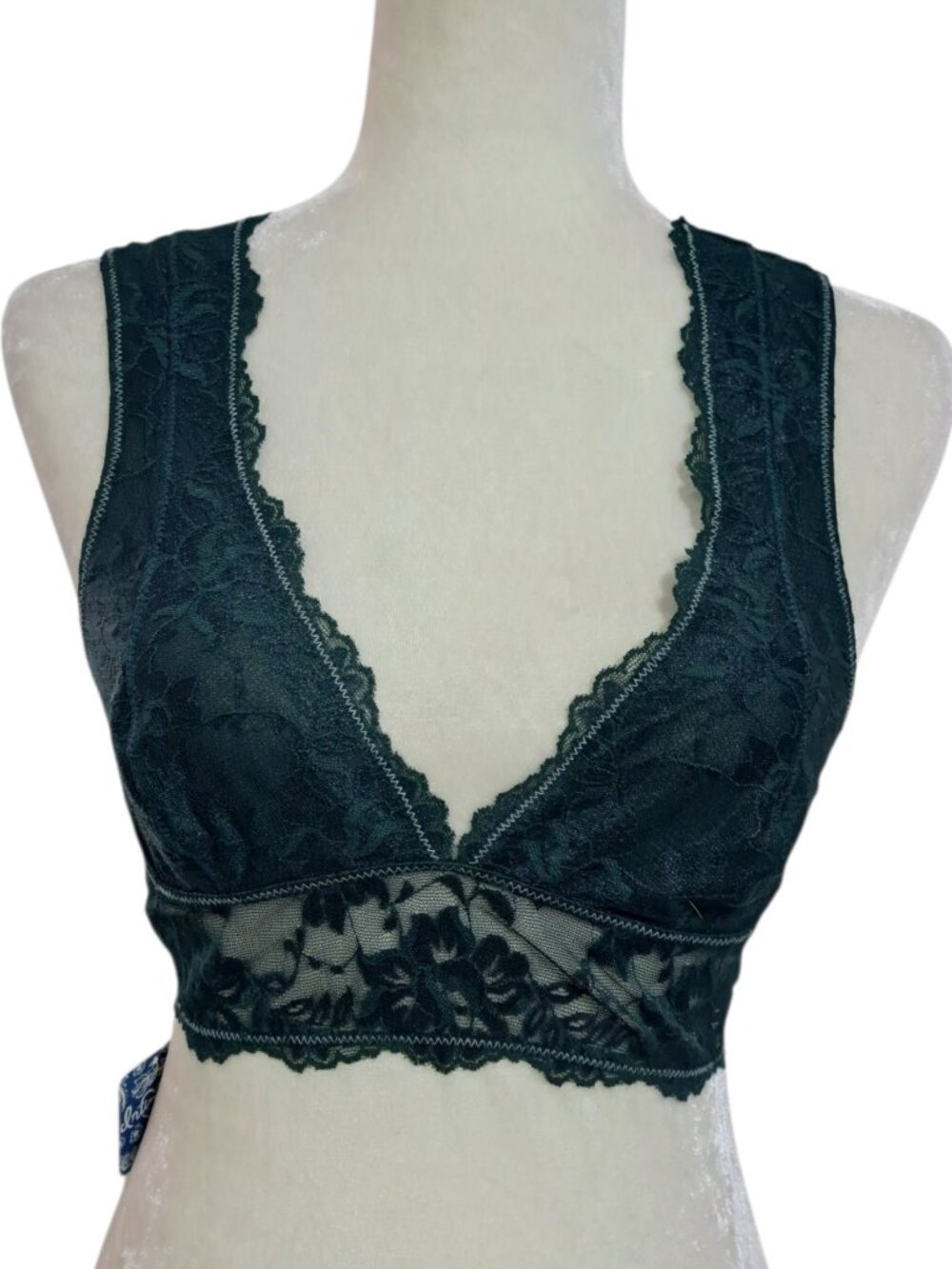 Free People Women's Green Lace Bralette Boho Sz Small
